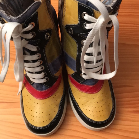 Italian shoes wedge un leather - Picture 5 of 5